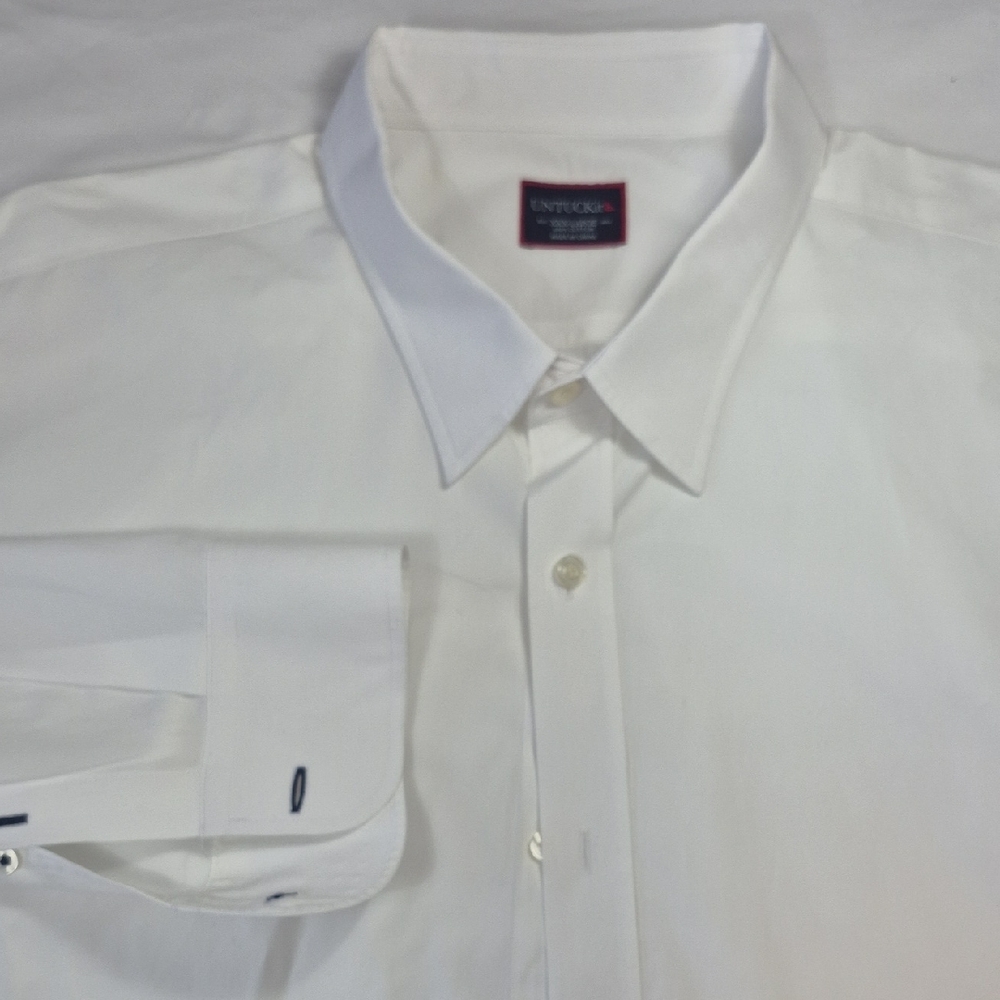 UNTUCKit Classic White Mens Dress Shirt. Size XXXL